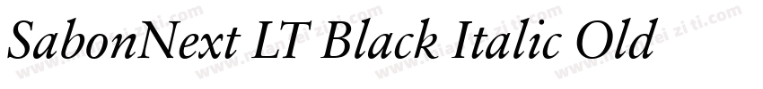SabonNext LT Black Italic Old Style字体转换